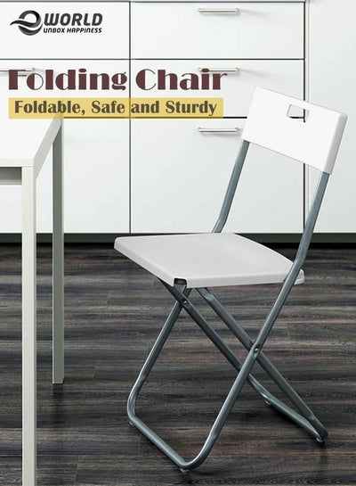 Foldable Living Room Single Chair for Home and Office Indoor Stainless Steel and Plastic
