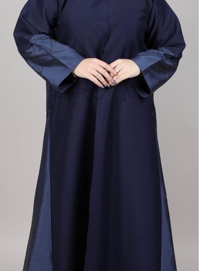 MSquare Fashion Designer Embroidered Abaya Blue Color