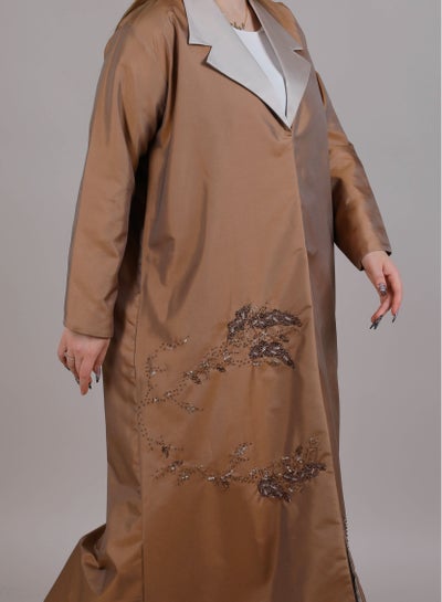 MSquare Fashion Abaya Brown Embroidered