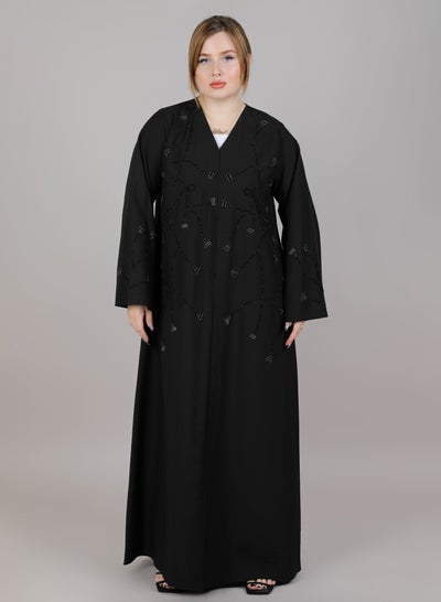 MSquare Fashion Abaya Black  With Embellished Embroidery