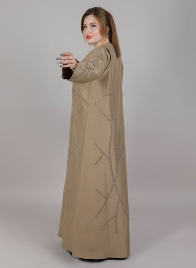 MSquare Fashion Beige Embellished Abaya