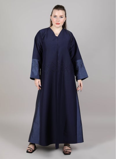 MSquare Fashion Designer Embroidered Abaya Blue Color