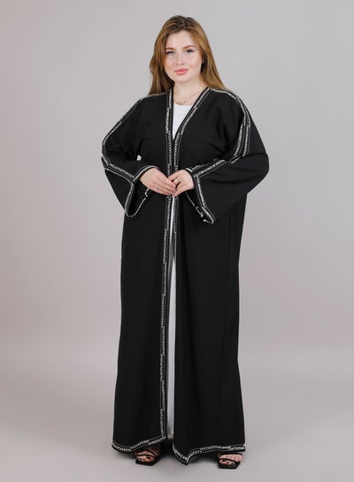 MSquare Fashion Black Thread Work Abaya