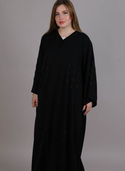 MSquare Fashion Embroidered Abaya Black