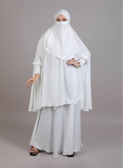 MSquare Fashion casual Abaya White Color