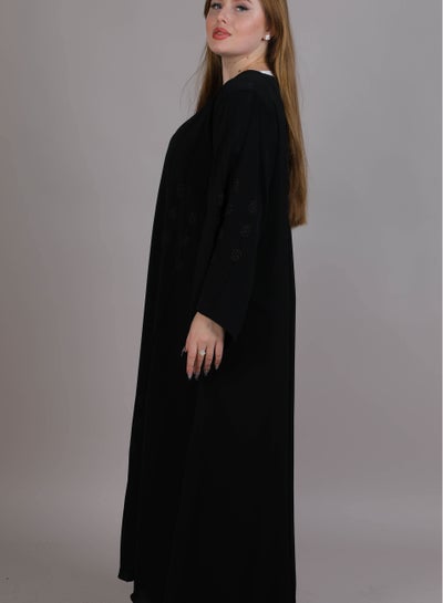 MSquare Fashion Embroidered Abaya Black