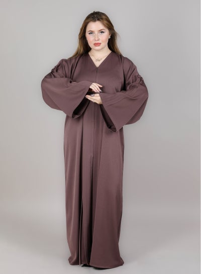 MSquare Fashion Abaya Brown CEY Fabric With Broad Sleeves